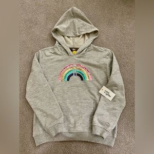 Rumi + Ryder Gray Hooded Sequined Sweatshirt NWT